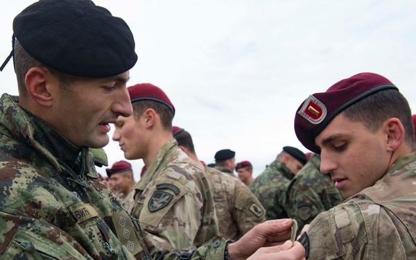 U.S. and Serbia perform airborne insertion exercise