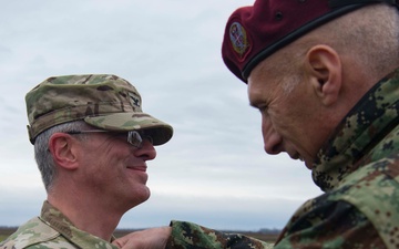 U.S. and Serbia perform airborne insertion exercise