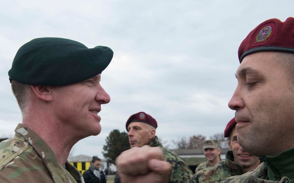 U.S. and Serbia perform airborne insertion exercise