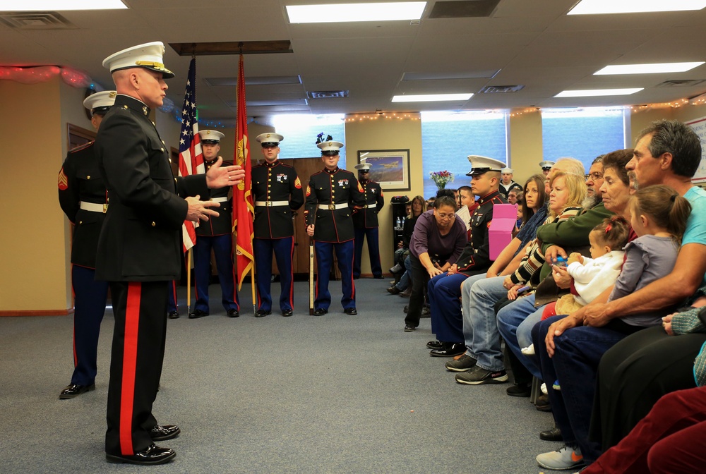 Marine Corps veteran Sgt. Eubaldo Lovato receives award upgrade to Silver Star