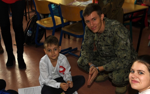 NSF Redzikowo Sailors visit a local school in Jezierzyce, Poland
