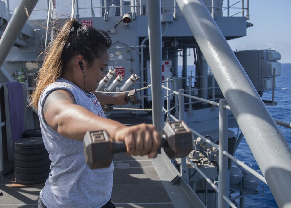 USS Lake Erie (CG 70) Sailor exercises