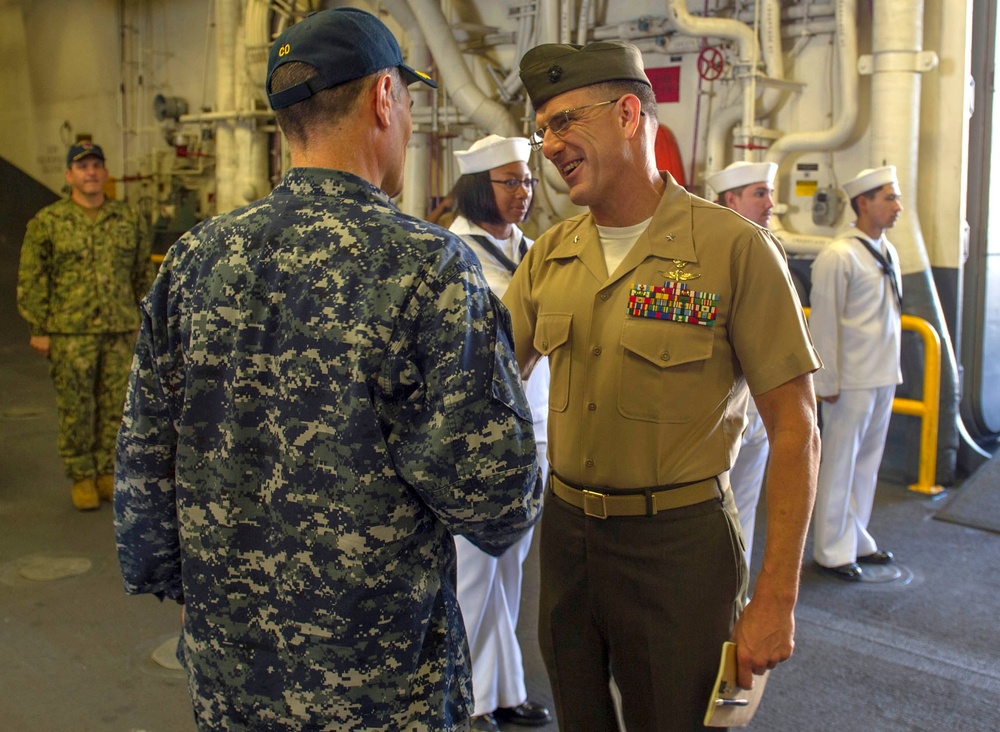 Brig. Gen. Francis Donovan visits USS America