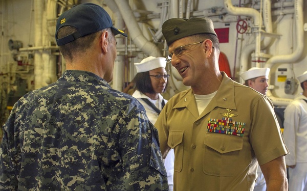 Brig. Gen. Francis Donovan visits USS America
