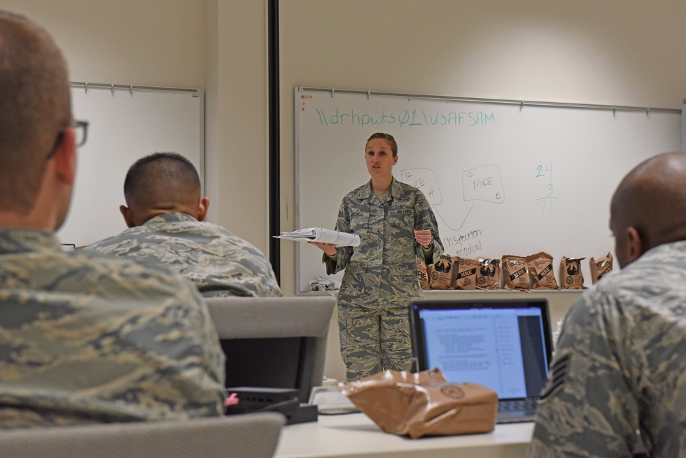 USAFSAM inspect Meals Ready-to-Eat