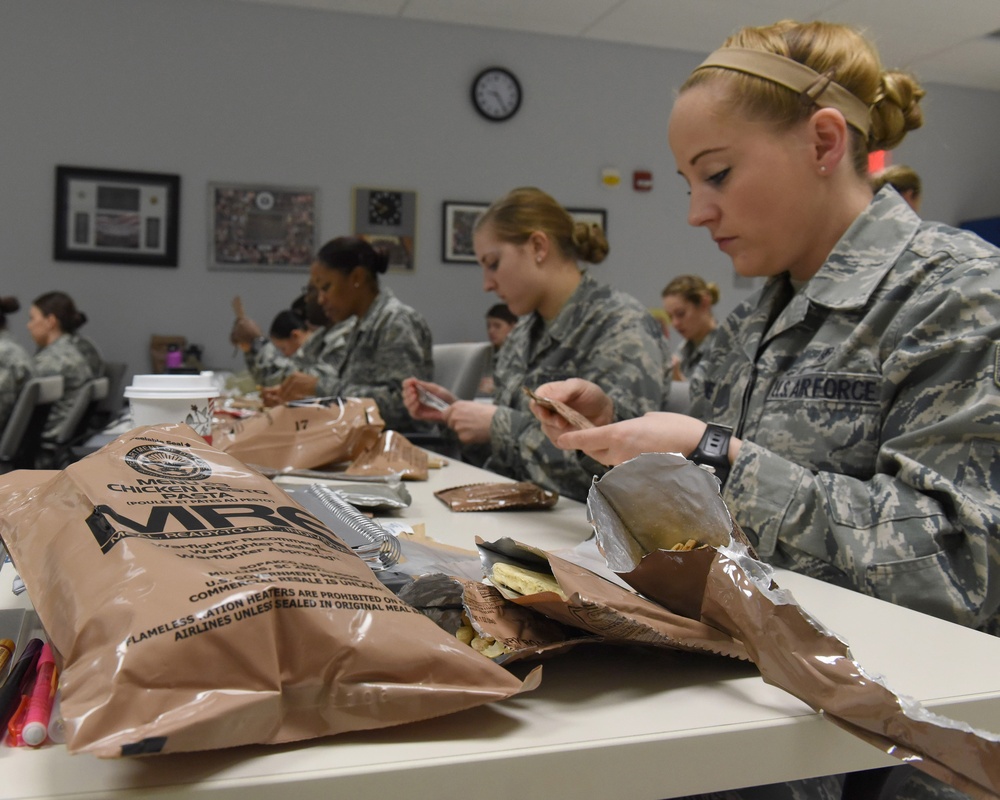 USAFSAM inspect Meals Ready-to-Eat