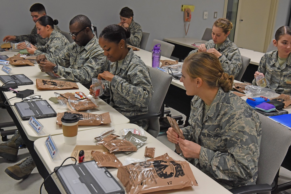 USAFSAM inspect Meals Ready-to-Eat