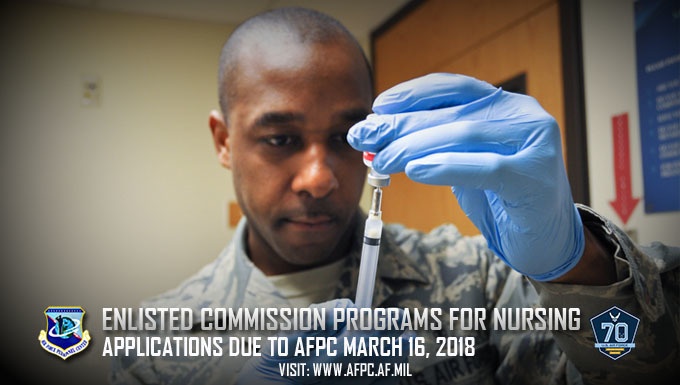 Application window open for 2018 nurse, direct enlisted commissioning programs