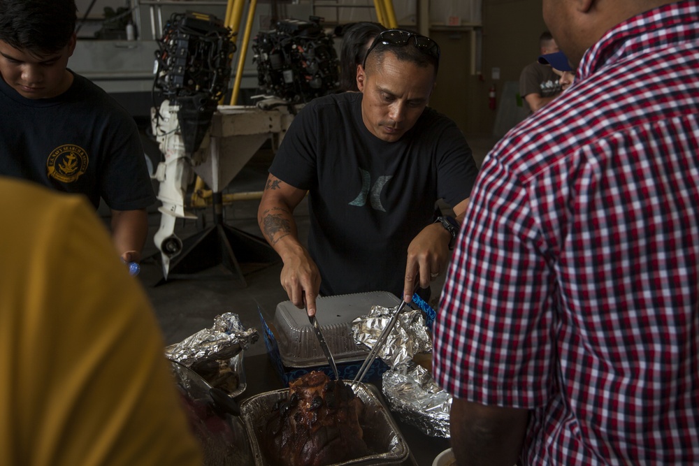 HQBN holds potluck for Marines, Sailors, and their families