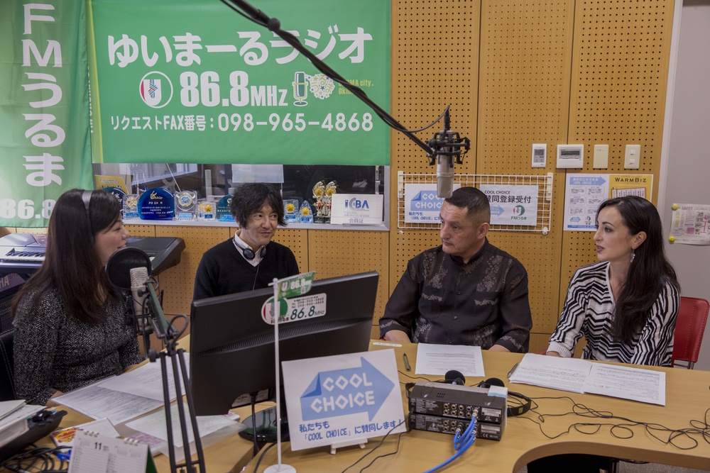 FM Uruma 86.6 interviews Sgt. Maj. Marquez and Mari Gregory