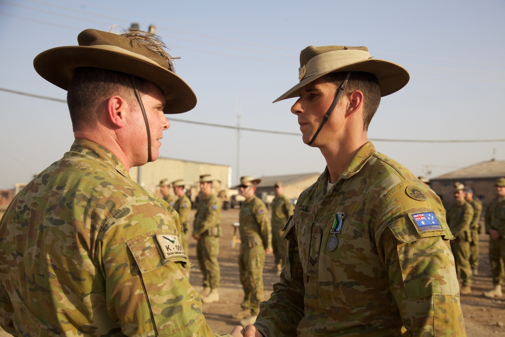 Australian Soldiers Deployed to Iraq Recognized by Commander