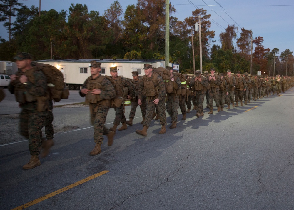 Headquarters Company 6 mile hike