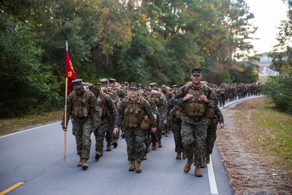 Headquarters Company 6 mile hike