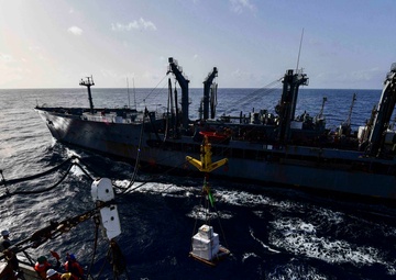 USS San Diego (LPD 22) Conducts Replenishment-at-Sea with USNS Leroy Grumman (T-AO 195)