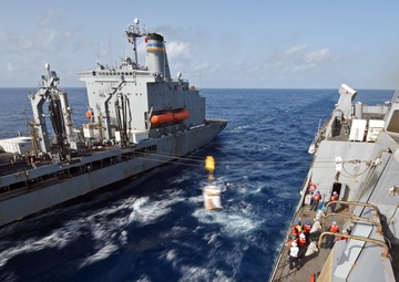 USS San Diego RAS with USNS Leroy Grumman