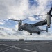 A U.S. Marine Corps MV-22 Osprey Lands On The S.S. Wright
