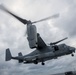 A U.S. Marine Corps MV-22 Osprey Lands On The S.S. Wright