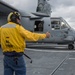 A U.S. Marine Corps MV-22 Osprey Lands On The S.S. Wright