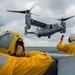 A U.S. Marine Corps MV-22 Osprey Lands On The S.S. Wright