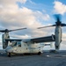 A U.S. Marine Corps MV-22 Osprey Lands On The S.S. Wright