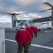 A U.S. Marine Corps MV-22 Osprey Lands On The S.S. Wright