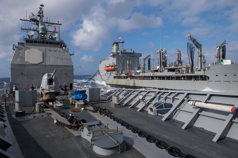 USS Princeton Conducts Replenishment-at-Sea with USNS John Ericsson