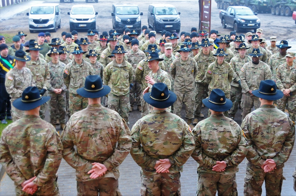 Battle Group Poland officer promotion ceremony