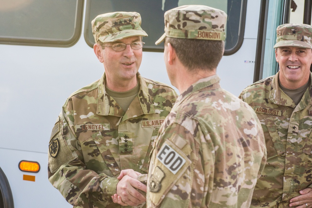 Chief of National Guard Bureau visits deployed Guardsmen in Qatar