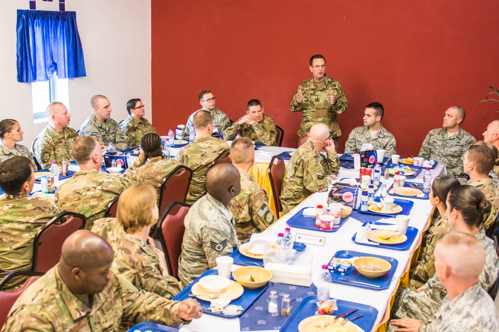 Chief of National Guard Bureau visits deployed Guardsmen in Qatar