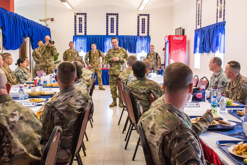 Chief of National Guard Bureau visits deployed Guardsmen in Qatar