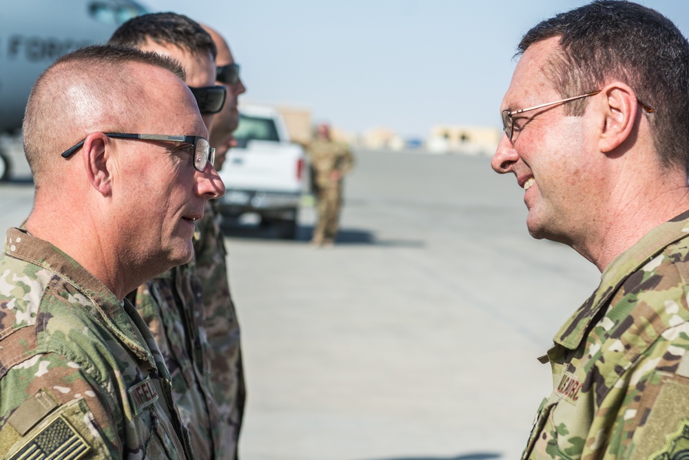 Chief of National Guard Bureau visits deployed Guardsmen in Qatar