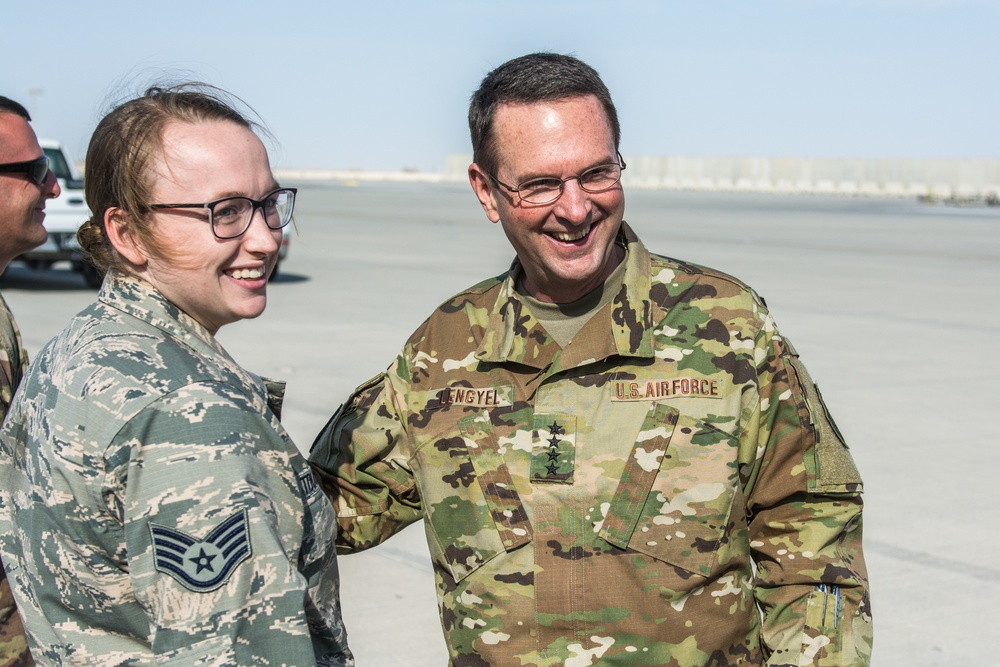 Chief of National Guard Bureau visits deployed Guardsmen in Qatar