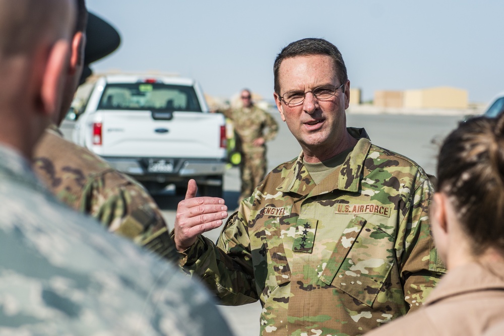 Chief of National Guard Bureau visits deployed Guardsmen in Qatar