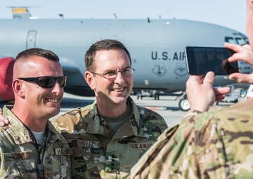 Chief of National Guard Bureau visits deployed Guardsmen in Qatar