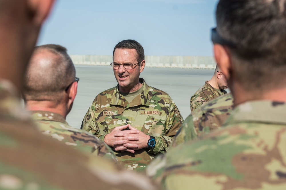 Chief of National Guard Bureau visits deployed Guardsmen in Qatar