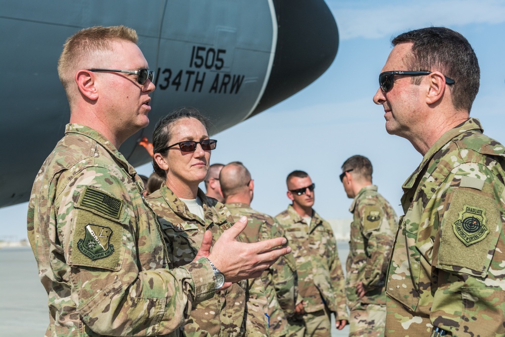 Chief of National Guard Bureau visits deployed Guardsmen in Qatar