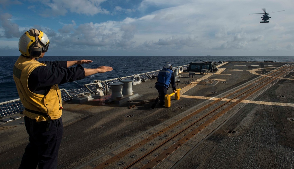 USS Sampson Conducts Flight Quarters