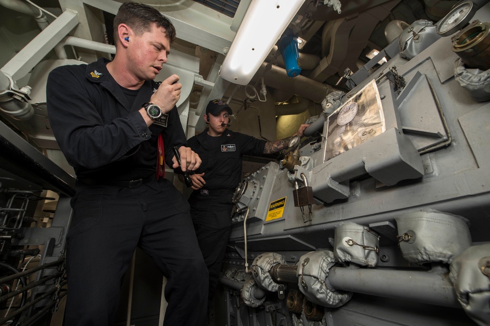 USS Sampson Performs a Damage Control Drill