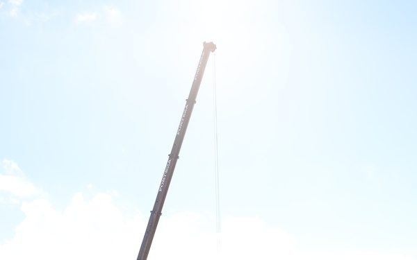 Elizabeth Columbia delivering power poles to San Juan, Puerto Rico