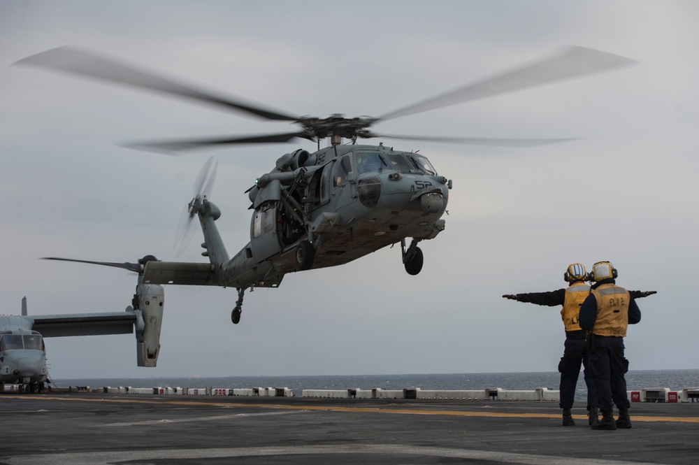 USS America aircraft conducts flight ops