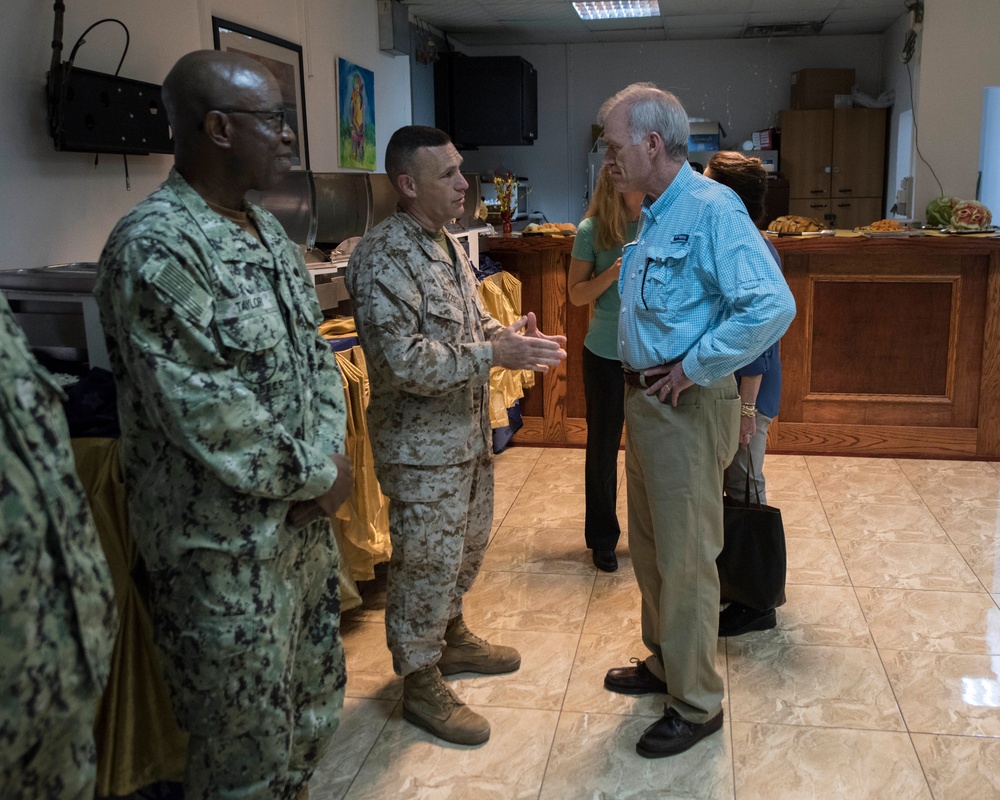 Secretary of the Navy, wife visit Camp Lemonnier.