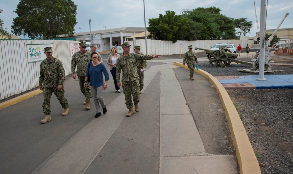 Secretary of the Navy, wife visit Camp Lemonnier