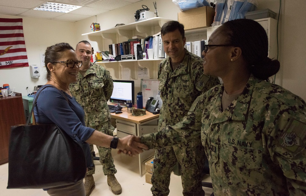 Secretary of the Navy, wife visit Camp Lemonnier