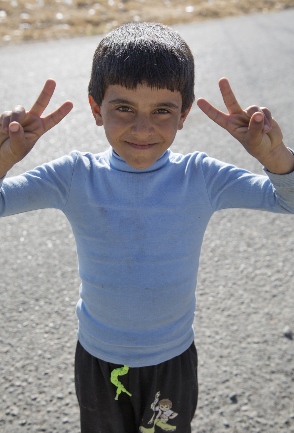 Italian army convoy with trucks through the KCL