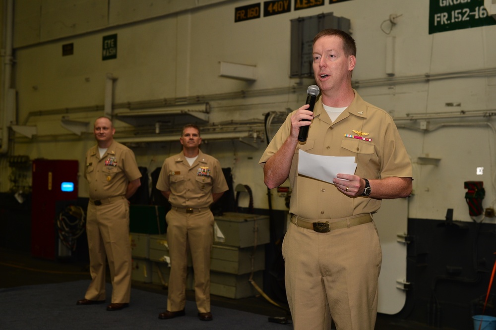 Nimitz Sailors Participate Frocking Ceremony