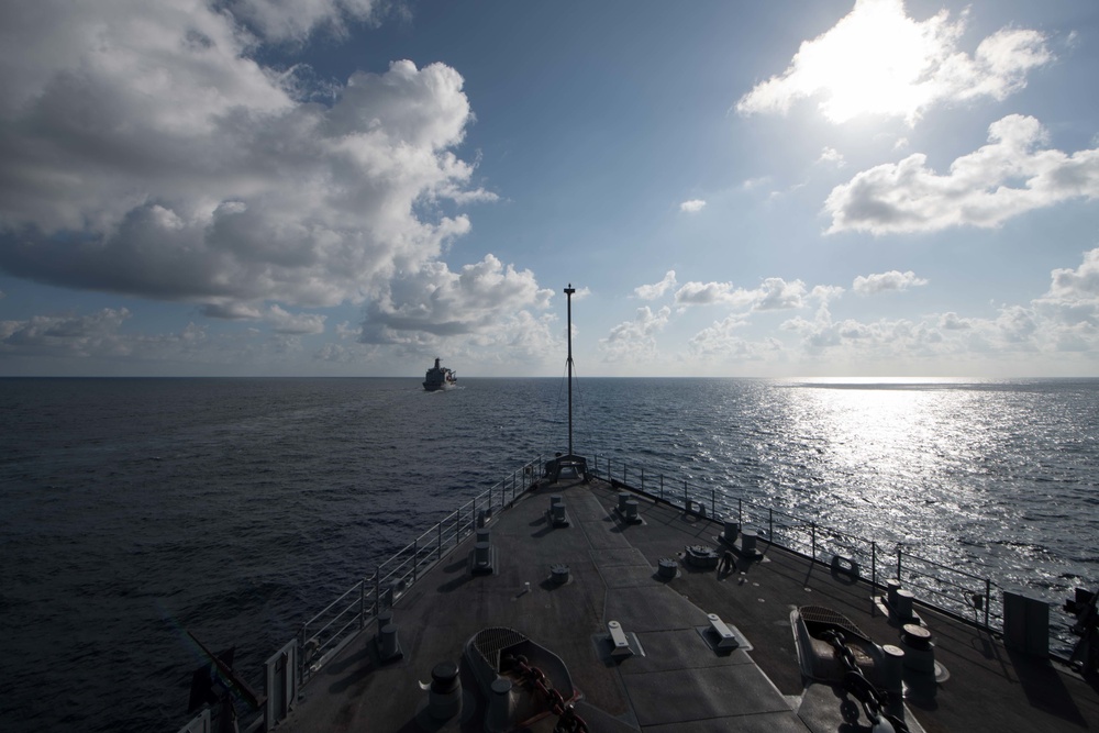 USS Pearl Harbor conducts a replenishment-at-sea