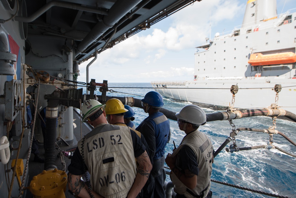 USS Pearl Harbor conducts a replenishment-at-sea