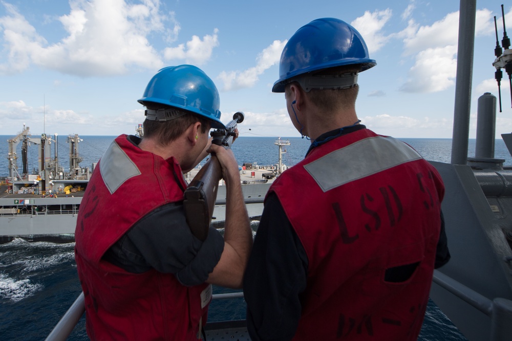 USS Pearl Harbor conducts a replenishment-at-sea