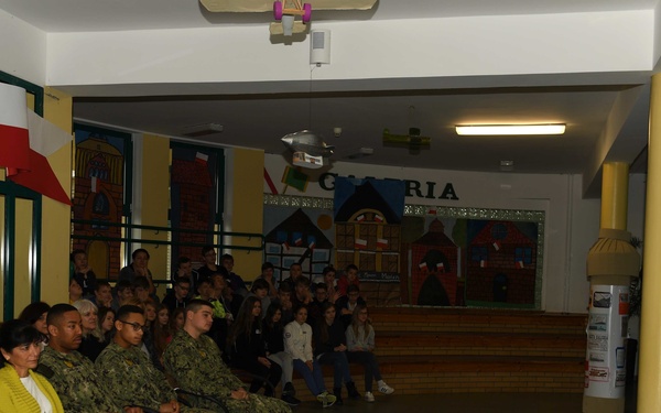 NSF Redzikowo Sailors visit a local school in Slupsk, Poland