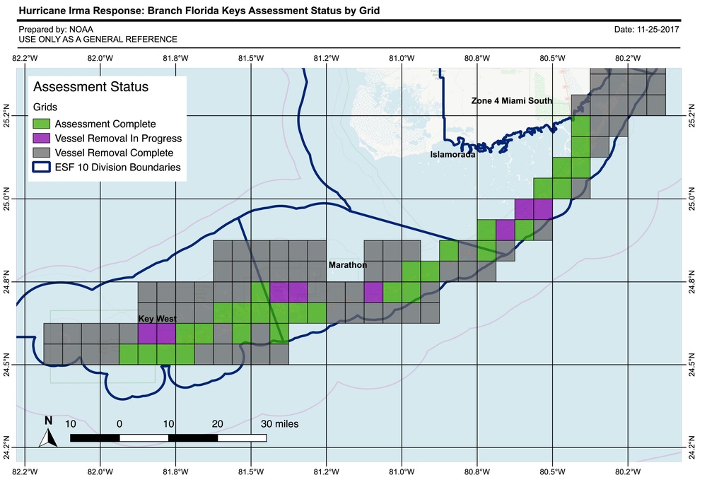 NOAA chart - Florida Key - Nov. 25
